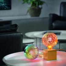 Flair LED-Lampe E27 ORIENTAL GLOBE TANIS orange dimmbar Strukturglas Sigor