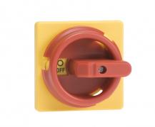 ABB OZ371PRY Rundgriff rot-gelb Wellen-ø 6 mm IP65 für Lasttrennschalter Trägerplatten und DIN-Schienenmontage