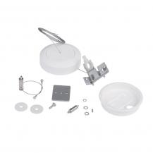 Siteco Vega® 11 Seilabhängung mit Baldachin, weiß, rund, Abhängehöhe bis zu 1,2m