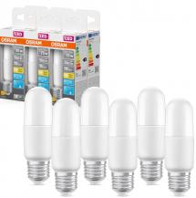 6er Pack Osram E27 LED STAR STICK 8W wie 60W warmweißes Licht - matte Oberfläche