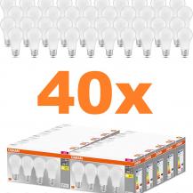 40er Vorteilspack Osram E27 LED Lampe in Glühlampenform 8.5W wie 60W 2700K warmweißes Licht - XXXL-Sparpack