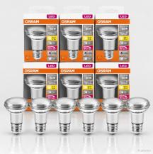 6er Sparpack OSRAM E27 LED Strahler SUPERSTAR R63 36° 4.9W  wie 60W 2700K warmweißes Licht dimmbar 90Ra hohe Farbwiedergabe