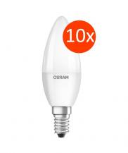 10 x OSRAM E14 LED Kerzenlampem BASE Classic MATT 4,9W=40W 2700K warmweiß