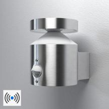 OSRAM LED Edelstahl Wandleuchte Endura Style Cylinder Wall mit Sensor - modernes Edelstahl-Design, IP44 für Eingänge und Fassaden