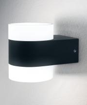 Osram Anthrazitfarbene LED Wandleuchte Puck UpDown mit warmweißem Licht IP44 von Ledvance