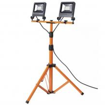 LEDVANCE LED WORKLIGHT 2x30W 840 4000K universalweiß IP65 Doppel Fluter mit Stativ grau/orange
