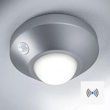 OSRAM Nachtlicht NIGHTLUX Ceiling Silber mit Bewegungs- & Lichtsensor für die Wand- oder Deckennmontage, batteriebetrieben, IP20
