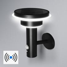 OSRAM ENDURA STYLE Solar Außenbeleuchtung 6W Modern Schwarz mit Sensor - Bewegungs- und Tageslichtsensor, solarbetrieben, ideal für Terrassen und Eingänge