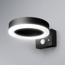 OSRAM ENDURA STYLE Solar Wandleuchte Circle schwarz mit Sensor - Bewegungs- und Tageslichtsensor, solarbetrieben, ideal für Außenbereiche