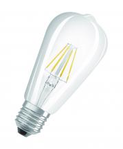 OSRAM E27 Dekorative kolbenförmige Filament LED 6,5W wie 60W warmweiß klar