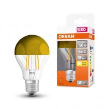 OSRAM E27 LED STAR Kopfspiegllampe Gold verspiegelt 7W wie 50W warmweiße dekorative Wohnraumbeleuchtung