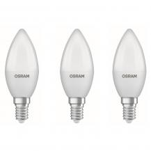 3er Sparpack OSRAM E14 LED Lampe VALUE CLASSIC B 60 matt in Kerzenform 7,5W wie 60W neutralweißes Licht