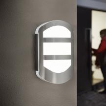 OSRAM  ENDURA Style Plate WALLWandleuchte 12W Warmweißes Licht in moderner Edelstahloptik mit indirektem Licht, für Eingangsbeleuchtung und Fassaden