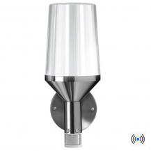 OSRAM ENDURA CLASSIC CALICE WALL E27 Sensor Wandleuchte Outdoor - in moderner Edelstahloptik mit Glasdiffusor, für Auffahrt- und Wegbeleuchtung