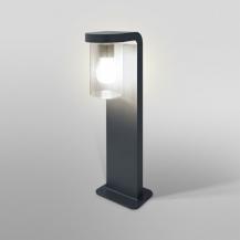 Osram Wegeleuchte CASCADE 50cm hoch flacher Aluminium Standfuß Anthrazit klarer Glaszylinder