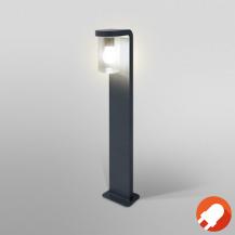 80cm Osram Wegeleuchte modern stilvoll hoch Aluminium Anthrazit klarer Glaszylinder von LEDVANCE