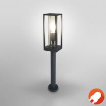 Laternenförmige Wegeleuchte FRAME 60cm hoch Anthrazit klares Glas von Osram