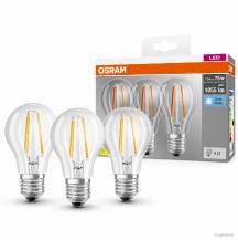 3er Pack OSRAM LED BASE Filament E27 Glühlampe 7,5W wie 75W neutralweiß klar