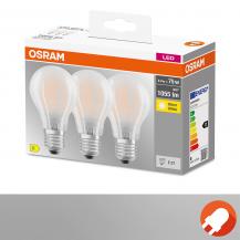 3er Pack OSRAM LED BASE E27 Lampe matt 7,5W wie 75W warmweiß