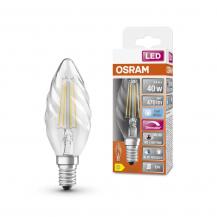 OSRAM E14 gedrehte Kerzen LED Lampe SUPERSTAR PLUS HD LIGHTING klar dimmbar 3,4W wie 40W neutralweißes Licht & hohe Farbwiedergabe