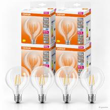 4er Vorteilspack OSRAM Leistungsstarke E27 Globe 100 LED Glühbirne klar dimmbar 11W wie 100W neutralweißes Licht 4000K