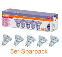 5er Pack OSRAM GU10 PARATHOM Reflektor PAR16 36°-Winkel 4.5W wie 50W 3000K dimmbarer LED Strahler Akzentbeleuchtung