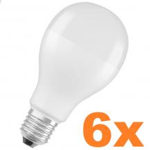 6er Pack OSRAM E27 LED Leuchtmittel Value Class leistungsstark matt 19W wie 150W warmweiß 3000K