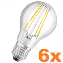 6er Sparset  Ledvance E27 Besonders effiziente LED Lampe Classic FILAMENT klar 2,5W wie 40W 3000K warmweißes Licht für die Wohnung