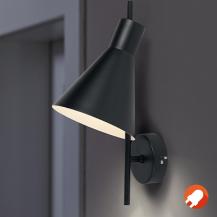 OSRAM Wandleuchte TOKIO 1-flammig aus Stahl in Schwarz inkl. warmweißer LED