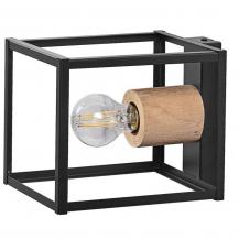 Ledvance Wandleuchte NAIROBI 1-flammig aus Stahl & Holz in Schwarz