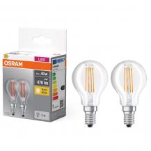 DOPPELPACK E14 Osram LED Lampe BASE Filament 4W wie 40W 2700K behagliches warmweißes Licht