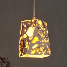 Pendelleuchte Decor Gleam aus Terrazzo Stein mit E27 Fassung Beige
