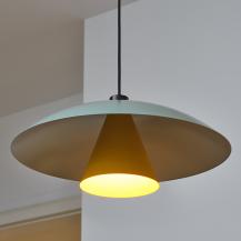 OSRAM Pendelleuchte Decor Flying Mushroom in Grün/Gelb Ø 50 cm aus Stahl mit E27 Fassung - dekorative Hängelampe