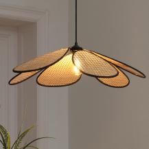 OSRAM Pendelleuchte Decor Rattan Daisy aus Rattan|Stahl mit E27 Fassung beige - Ø 69 cm
