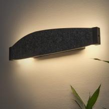 Osram Wandleuchte Decor Flat Felt in Dunkelgrau mit warmweißem Licht - Auffällige Leuchte aus Filz