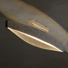 Osram Deckenleuchte Decor Flat Felt in Dunkelgrau mit warmweißem Licht - Auffällige Leuchte aus Filz