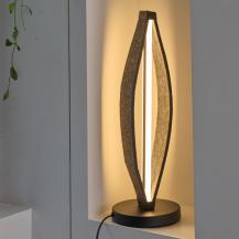 Osram Tischleuchte Decor Flat Felt in Dunkelgrau mit warmweißem Licht - Auffällige Leuchte aus Filz