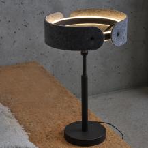 Osram Tischleuchte Decor Curve Felt in Dunkelgrau mit warmweißem Licht Ø 27 cm - Auffällige Leuchte aus Filz