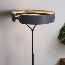 Osram Stehleuchte Decor Curve Felt in Dunkelgrau mit warmweißem Licht Ø 43 cm - Auffällige Leuchte aus Filz