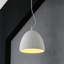 Osram Pendelleuchte Decor Plaster Routes Bell aus Gips in Weiß mit E27 Fassung