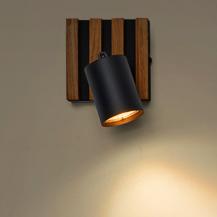 OSRAM Spot Acoustic GU10 LED Spot Leuchte Industrial Style Schwarz Holz IP20
