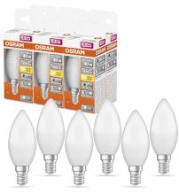 6-Pack OSRAM E14 LED Kerzen Lampe Star Classic B 25 4.9W wie 40W 2700K warmweißes Licht 97Ra sehr hohe Farbwiedergabe