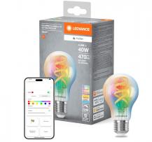 Ledvance E27 SMART+ MATTER LED-Lampe, kompatibel mit Google, Alexa, Apple 4,8W Multicolor 2700-6500K