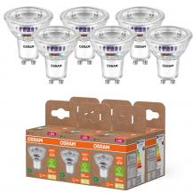 6-Pack Osram GU10 PAR16 LED Strahler besonders effizient 36° 1,3W wie 35W 2700K warmweißes Licht - Sehr gute Energieeffizienz