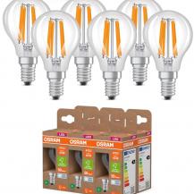 6er OSRAM E14 LED Lampe Classic klar 2,2W wie 40W neutralweißes Licht 4000K - Energy efficiency class A