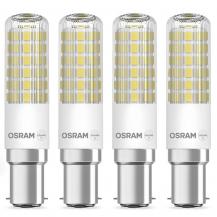 4 Stück OSRAM B15d LED Lampe Special T SLIM 2700K 6,5W wie 60W Kolbenform schlank