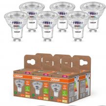 6-Pack  Osram GU10 PAR16 LED Strahler STAR besonders effizient 100° 2,5W wie 50W 2700K warmweißes Licht - Sehr gute Energieeffizienz