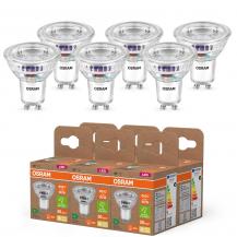6er Set Osram GU10 PAR16 LED Strahler STAR besonders effizient 100° 4,7W wie 90W 2700K warmweißes Licht - Sehr gute Energieeffizienz  breiter Winkel