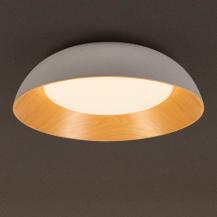 OSRAM Deckenleuchte Orbis Alva 36W Ø 50 cm - Dekorative Leuchte aus Metal mit Holzdecor - dimmbar Drei Helligkeitsstufen durch wiederholtes Schalten