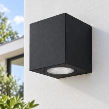 OSRAM Wandleuchte Endura Classic Square Down in Schwarz aus Aluminium